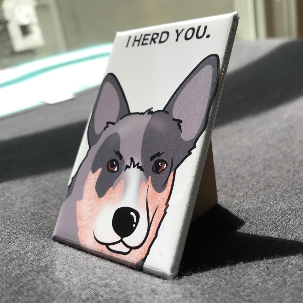 Blue Heeler Magnet, Australian Cattle Dog Portrait Gifts & Decor, Handmade 2x3" - Picture 4 of 7